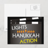 Cartes Pour Fêtes Annuelles Hanoukka (Devant / Derrière)