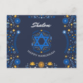 Cartes Pour Fêtes Annuelles Hanoukka (Devant)