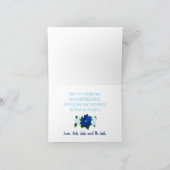 Cartes Pour Fêtes Annuelles Hanoukka Blue Poinsettias (Intérieur)