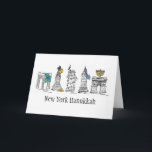 Cartes Pour Fêtes Annuelles Hanoukka Chanukah Holiday New York City<br><div class="desc">Carte de vacances avec mon illustration originale "New York Hanoukka". La carte comprend le Chrysler Building, Empire State Building, Washington Carré Arch, Brooklyn Bridge et Statue de la Liberté "habillé" pour les vacances d'hiver. Ne vois-tu pas ce que tu cherches ? Vous avez besoin d'aide pour la personnalisation ? Contactez...</div>