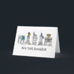 Cartes Pour Fêtes Annuelles Hanoukka Chanukah Holiday New York City<br><div class="desc">Carte de vacances avec mon illustration originale "New York Hanoukka". La carte comprend le Chrysler Building, Empire State Building, Washington Carré Arch, Brooklyn Bridge et Statue de la Liberté "habillé" pour les vacances d'hiver. Ne vois-tu pas ce que tu cherches ? Vous avez besoin d'aide pour la personnalisation ? Contactez...</div>
