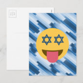 Cartes Pour Fêtes Annuelles hanoukka chanukkah emoji (Devant / Derrière)