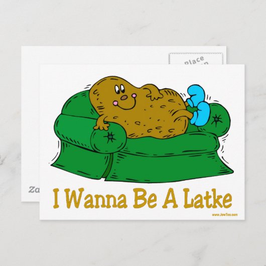 CARTES POUR FÊTES ANNUELLES HANOUKKA FUNNY DONNE "JE VEUX ÊTRE UN DERNIER" (Devant / Derrière)