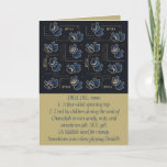 Cartes Pour Fêtes Annuelles Hanoukka Funny Dreidel Gold et Blue<br><div class="desc">"Dreidel" humoristique Hanoukka/Chanukah, carte de voeux. Profitez d'une autre carte de voeux amusante "Définir ça". Cette carte de vacances "Dreidel" est idéale pour tous vos amis et votre famille cette année. Comme toujours, les éléments de conception peuvent être modifiés: déplacée, redimensionnée, pivotée, etc.Les couleurs Arrière - plans peuvent être modifiées....</div>