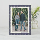 Cartes Pour Fêtes Annuelles Hanoukka géométrique du milieu du siècle bleu Gran (Debout devant)