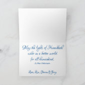 Cartes Pour Fêtes Annuelles Hanoukka Greeting Card Blues & Golds (Intérieur)