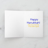Cartes Pour Fêtes Annuelles Hanoukka heureux (Intérieur)