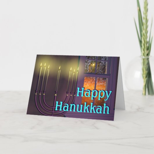 Cartes Pour Fêtes Annuelles Hanoukka heureux (Devant)