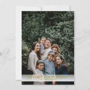 Cartes Pour Fêtes Annuelles Hanoukka joyeux Photo de famille Hanoukka simple