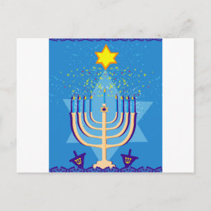 Cartes Pour Fêtes Annuelles hanoukka menorah