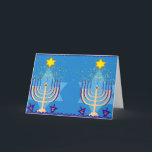 Cartes Pour Fêtes Annuelles hanoukka menorah<br><div class="desc">"hanoukka menorah", "happy hanoukka", menorah, "star de david", "chanoukah juif", Hanoukka, "vacances juives""chanoukah, hannukah, chanoukkah channuka, channukah, chanoukka, hannuka, hébreu, juif, , judaïsme, menora, judajudica, </div>