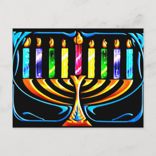 Cartes Pour Fêtes Annuelles Hanoukka Menorah - Chanukah Menorah