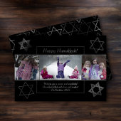 Cartes Pour Fêtes Annuelles Hanoukka moderne étoile monochrome de David 3 Phot
