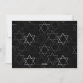 Cartes Pour Fêtes Annuelles Hanoukka moderne Silver Wishful Star of David Phot (Dos)