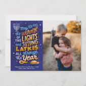 Cartes Pour Fêtes Annuelles Hanoukka photo Light et Latkes One (Devant)
