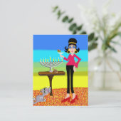 Cartes Pour Fêtes Annuelles Hanoukka rétro et un Martini (Debout devant)