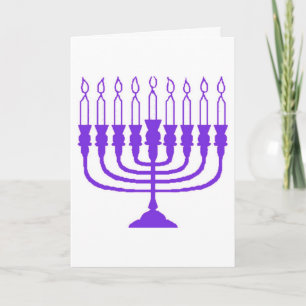 Cartes Pour Fêtes Annuelles Hanoukka Shalom Menorah