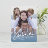 Cartes Pour Fêtes Annuelles Hanoukka Shine Glow Bright Star Of David Photo (Debout devant)