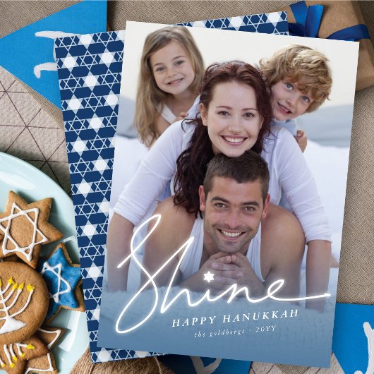 Cartes Pour Fêtes Annuelles Hanoukka Shine Glow Bright Star Of David Photo