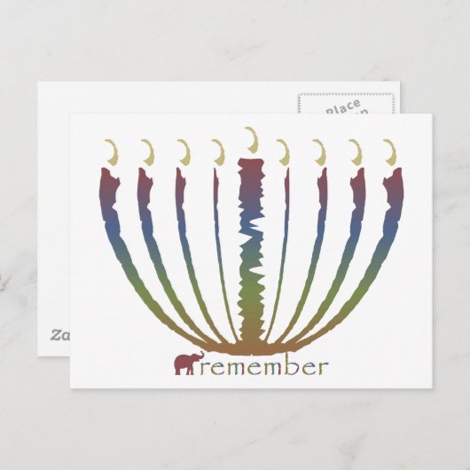 Cartes Pour Fêtes Annuelles Hanoukka - souvenir (Devant / Derrière)