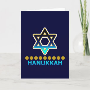 Cartes Pour Fêtes Annuelles Hanoukka Star De David Menorah