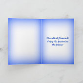 Cartes Pour Fêtes Annuelles Hanoukka Star moderne de David Snowman Wreath (Intérieur)