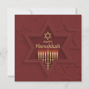 Cartes Pour Fêtes Annuelles Hanukkah Élégant Joyeux