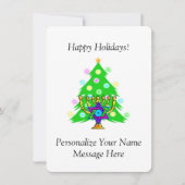 Cartes Pour Fêtes Annuelles Hanukkah et Noël ensemble (Devant)