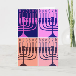 Cartes Pour Fêtes Annuelles Hanukkah Menorah