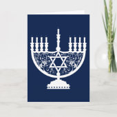 Cartes Pour Fêtes Annuelles Hanukkah Menorah (Devant)