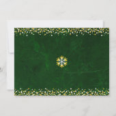 Cartes Pour Fêtes Annuelles Hanukkah Paix Joie Amour Flocon de Neige Vert Phot (Dos)