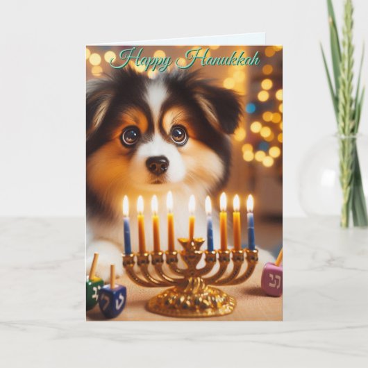Cartes Pour Fêtes Annuelles Hanukkah Puppy (Devant)