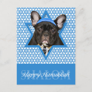 Cartes Pour Fêtes Annuelles Hanukkah Star of David - French Bulldog