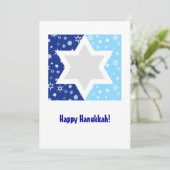 Cartes Pour Fêtes Annuelles Hanukkah Star of David Snowflake (Debout devant)