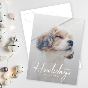 Cartes Pour Fêtes Annuelles Happest Howlidays   Mini-Noël photo chien