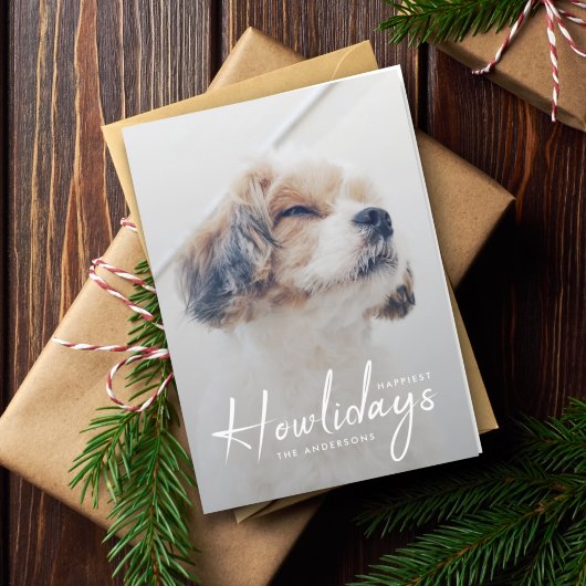 Cartes Pour Fêtes Annuelles Happest Howlidays | Mini-Noël photo chien