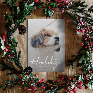 Cartes Pour Fêtes Annuelles Happest Howlidays Mini-Noël photo chien