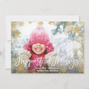 Cartes Pour Fêtes Annuelles Happest of Holidays Full Bleed Photo