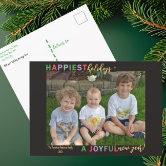 Cartes Pour Fêtes Annuelles Happiest Holidays & A Joyful New Year Photo