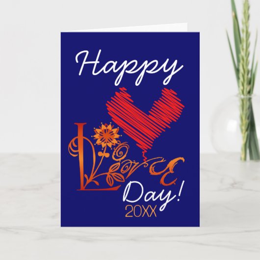 Cartes Pour Fêtes Annuelles HAPPY 2009 LOVE DAY Card (Devant)