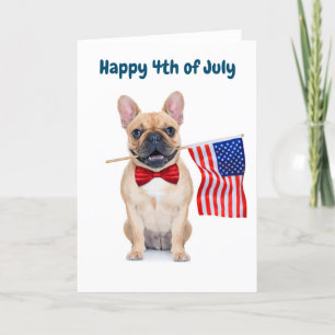 Cartes Pour Fêtes Annuelles Happy 4 juillet French Bulldog