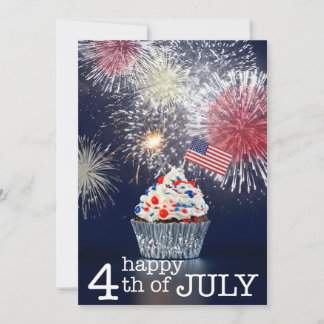 Cartes Pour Fêtes Annuelles Happy 4th Of July Patriotic Fireworks USA
