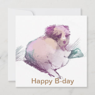 Cartes Pour Fêtes Annuelles Happy B-day birthday puppy