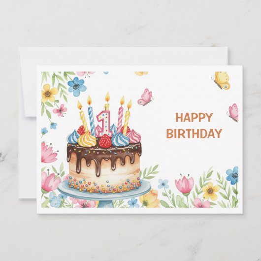 Cartes Pour Fêtes Annuelles Happy Birthday (Devant)