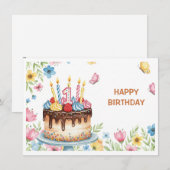 Cartes Pour Fêtes Annuelles Happy Birthday (Devant / Derrière)