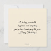 Cartes Pour Fêtes Annuelles Happy birthday & beautiful flowers Greeting Card (Dos)