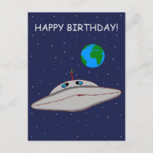 Happy Birthday Funny Alien Spaceship Adventure  