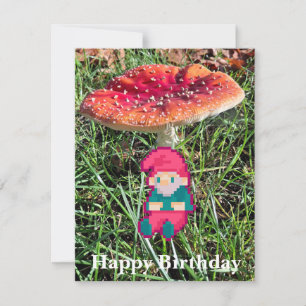 Cartes Pour Fêtes Annuelles Happy Birthday, gnoom Pixelart, Pixel Art