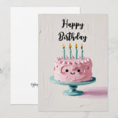 Cartes Pour Fêtes Annuelles Happy Birthday Impasto Cake (Devant / Derrière)