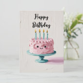 Cartes Pour Fêtes Annuelles Happy Birthday Impasto Cake (Debout devant)